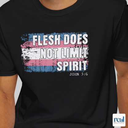 Flesh Does Not Limit The Spirit Christian Trans Pride Shirt
