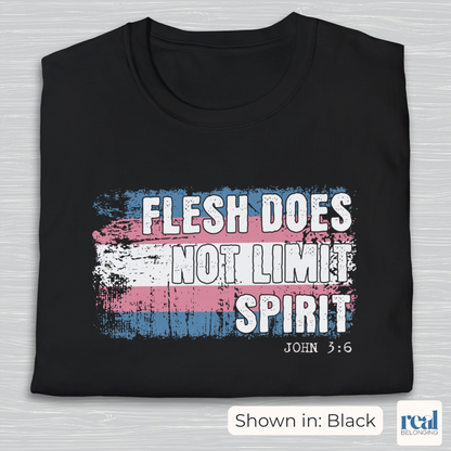 Flesh Does Not Limit The Spirit Christian Trans Pride Shirt