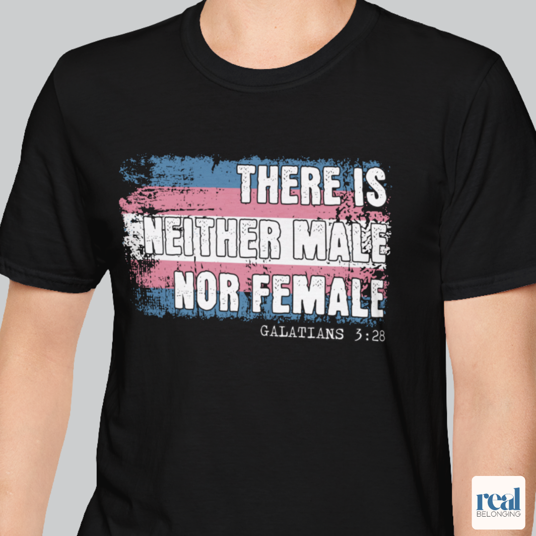 There Is Neither Male Nor Female Christian Trans Pride Shirt