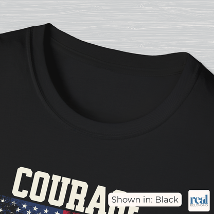 Courage Without Education Is Death USA Flag Skull Shirt