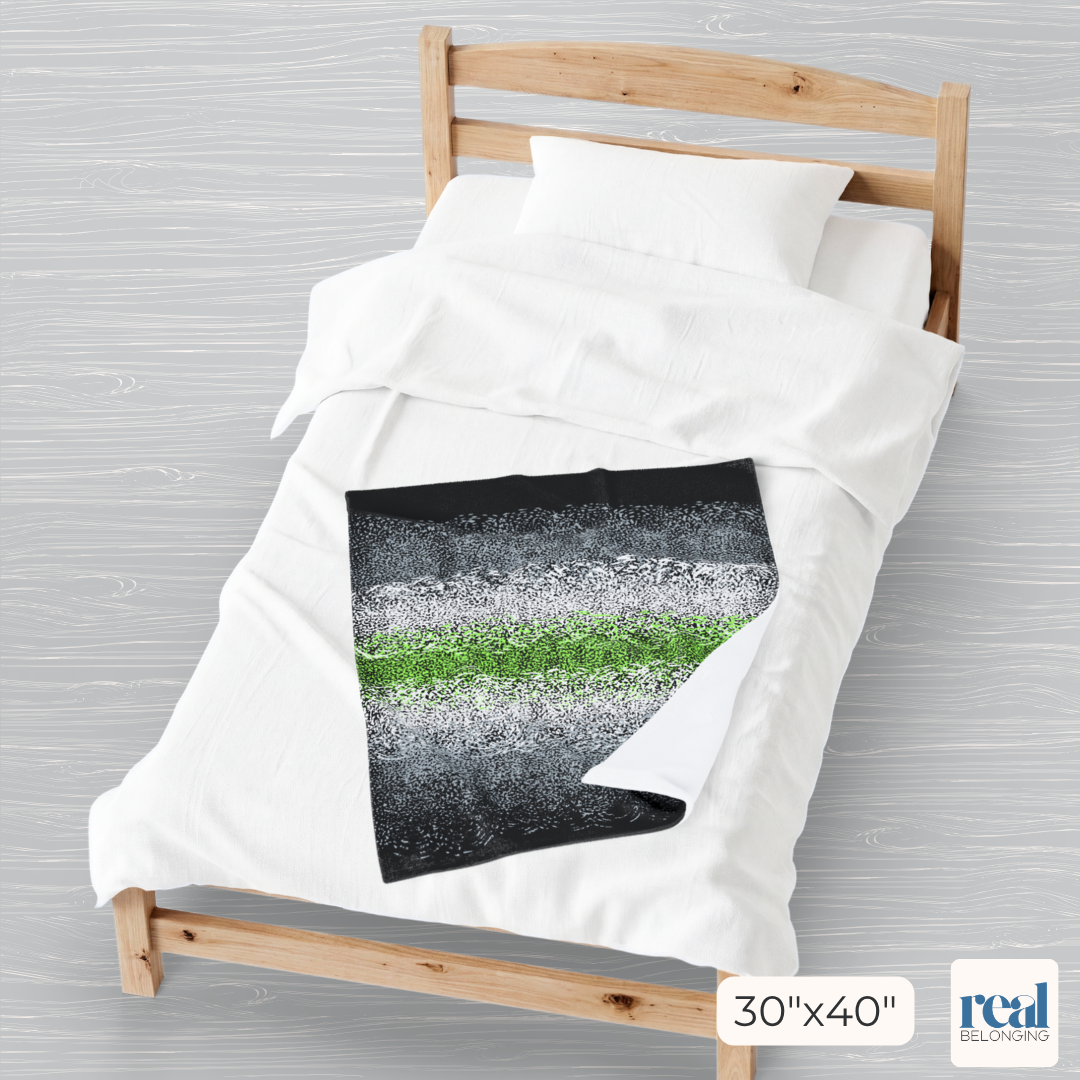 Agender Organic Pride Velveteen Plush Blanket
