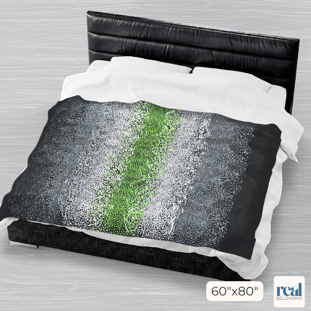Agender Organic Pride Velveteen Plush Blanket