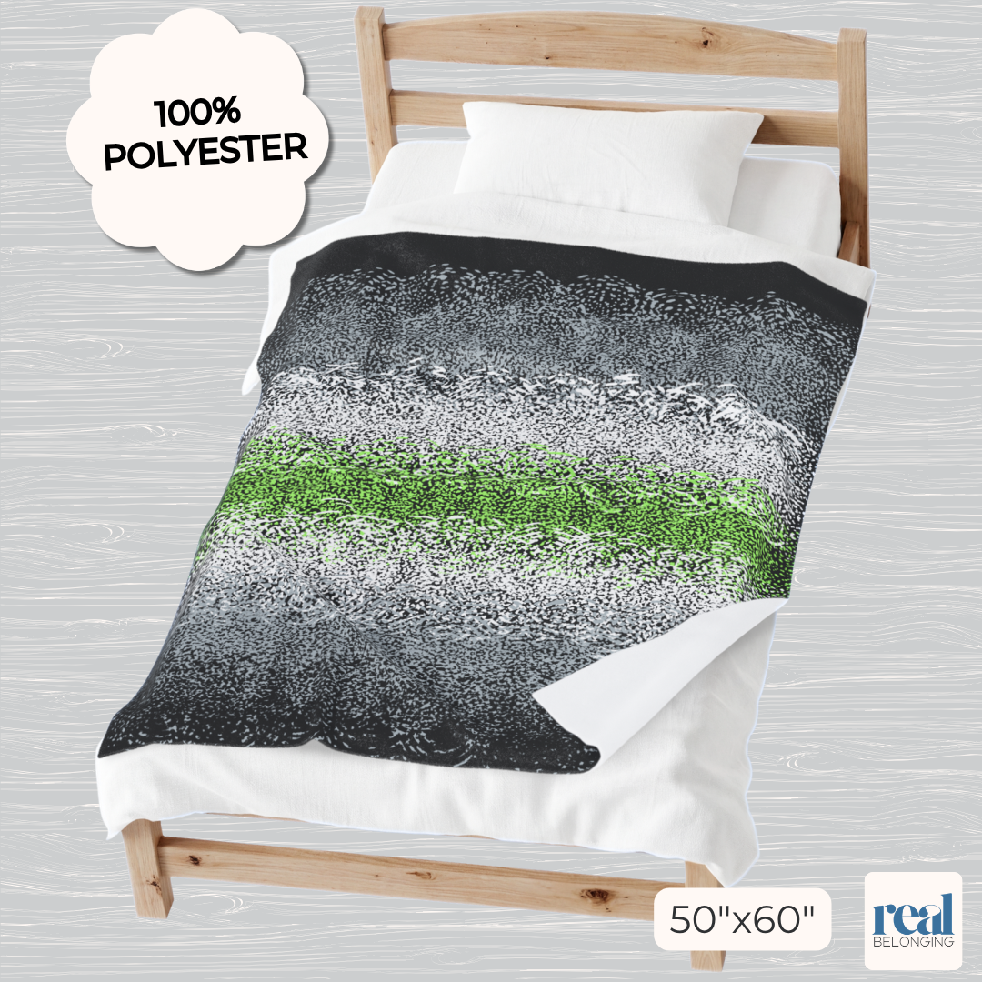 Agender Organic Pride Velveteen Plush Blanket