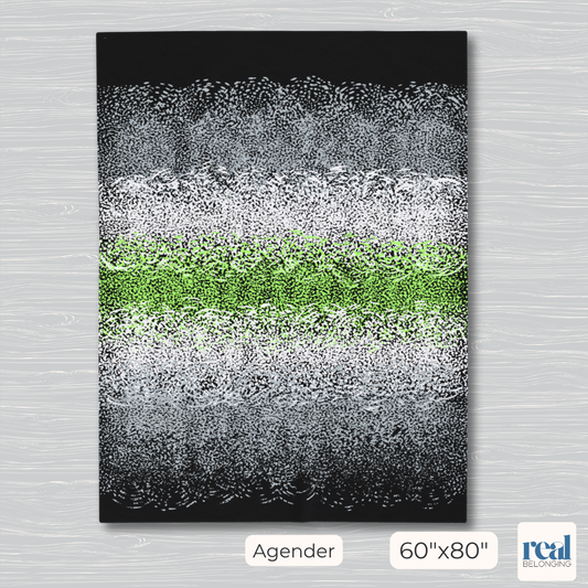 Agender Organic Pride Velveteen Plush Blanket