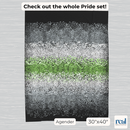 Agender Organic Pride Velveteen Plush Blanket