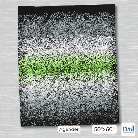 Agender Organic Pride Velveteen Plush Blanket