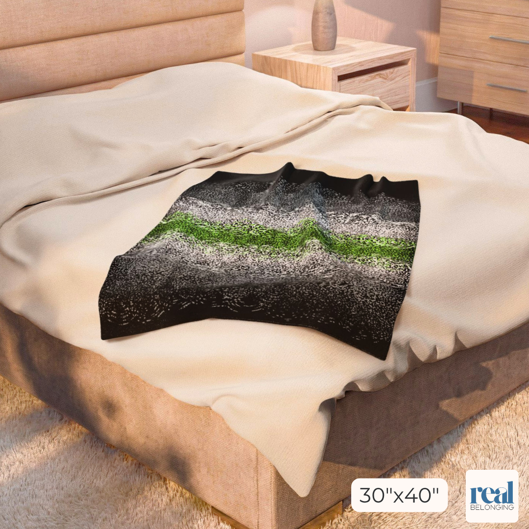 Agender Organic Pride Velveteen Plush Blanket