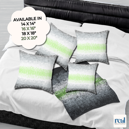 Organic Pride Agender Throw Pillow | Abstract Spun Polyester
