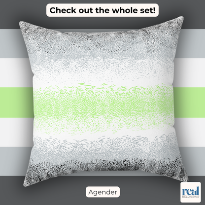 Organic Pride Agender Throw Pillow | Abstract Spun Polyester