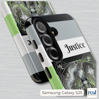Justice Agender Tarot Phone Case | LGBTQ+ Pride Major Arcana