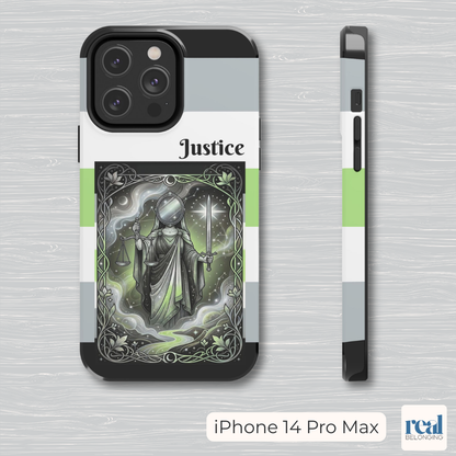 Justice Agender Tarot Phone Case | LGBTQ+ Pride Major Arcana