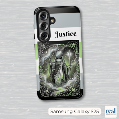 Justice Agender Tarot Phone Case | LGBTQ+ Pride Major Arcana