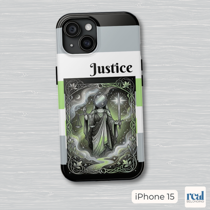 Justice Agender Tarot Phone Case | LGBTQ+ Pride Major Arcana