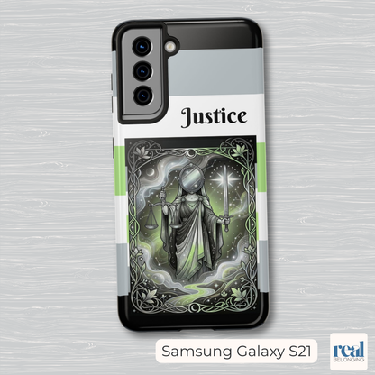 Justice Agender Tarot Phone Case | LGBTQ+ Pride Major Arcana