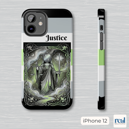 Justice Agender Tarot Phone Case | LGBTQ+ Pride Major Arcana