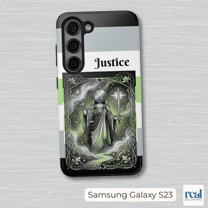 Justice Agender Tarot Phone Case | LGBTQ+ Pride Major Arcana