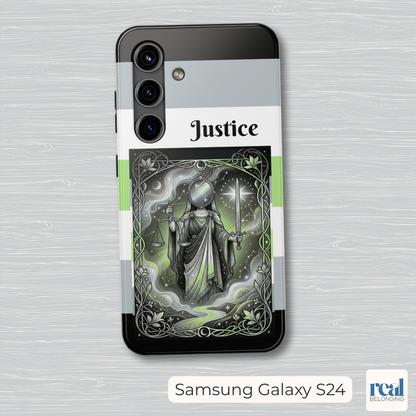 Justice Agender Tarot Phone Case | LGBTQ+ Pride Major Arcana