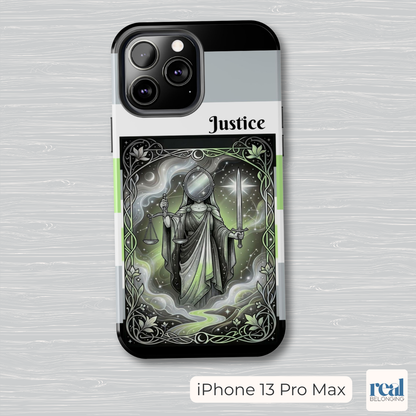 Justice Agender Tarot Phone Case | LGBTQ+ Pride Major Arcana