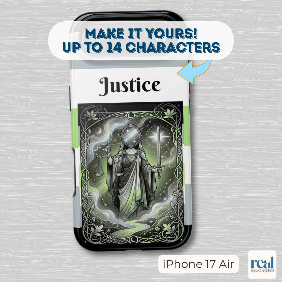 Justice Agender Tarot Phone Case | LGBTQ+ Pride Major Arcana