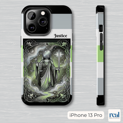 Justice Agender Tarot Phone Case | LGBTQ+ Pride Major Arcana