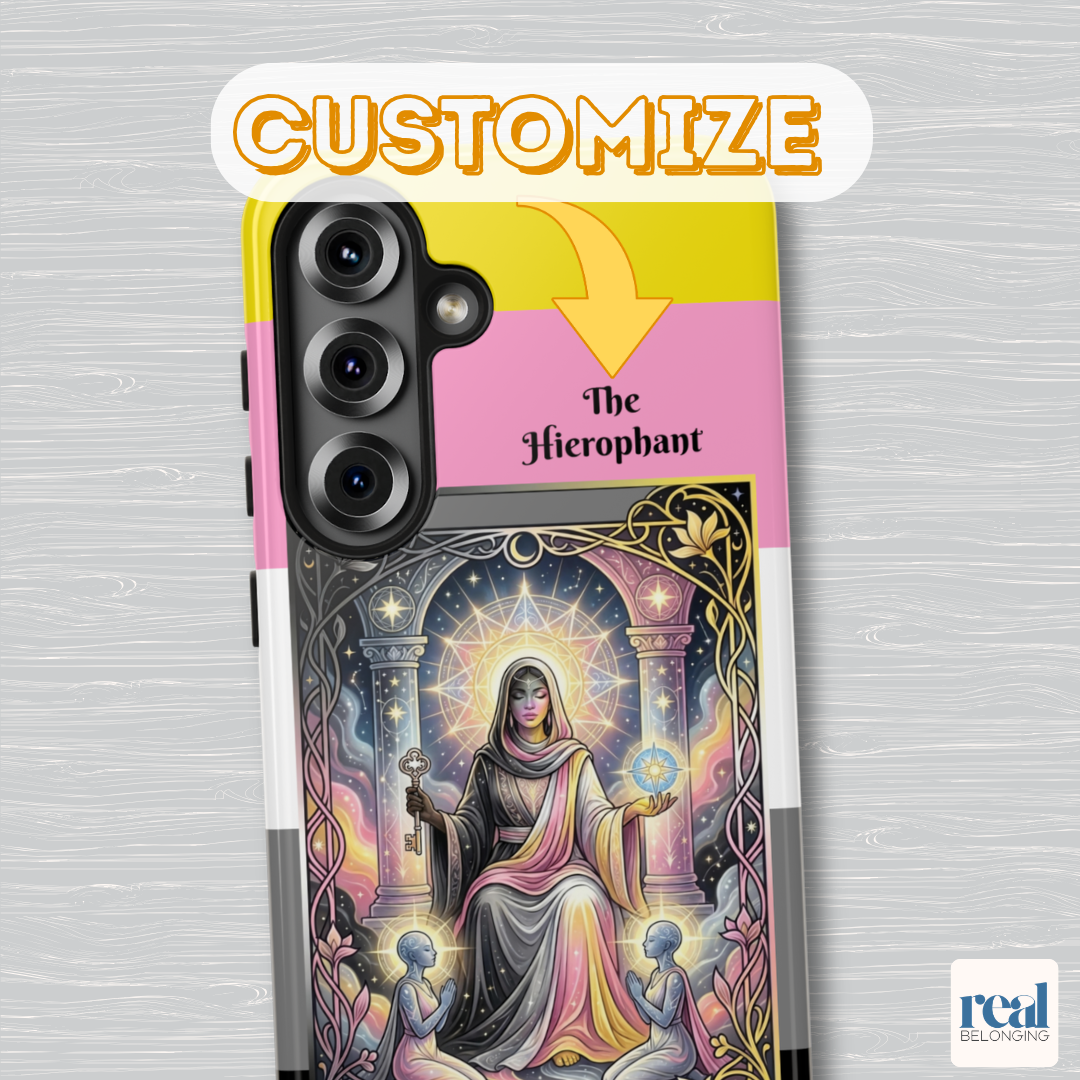 The Hierophant Queerplatonic Tarot Phone Case | LGBTQ+ Pride Major Arcana