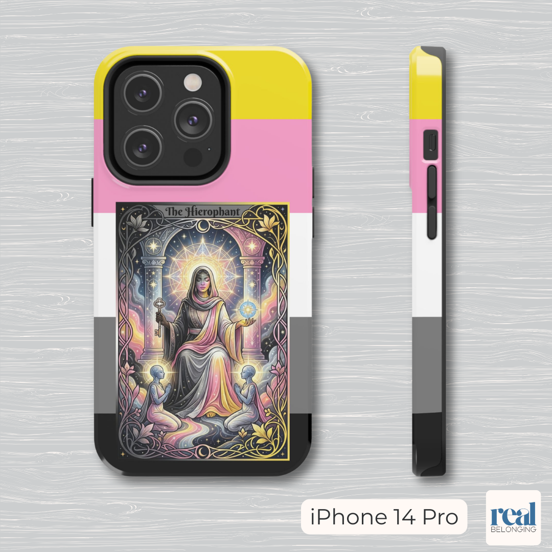 The Hierophant Queerplatonic Tarot Phone Case | LGBTQ+ Pride Major Arcana