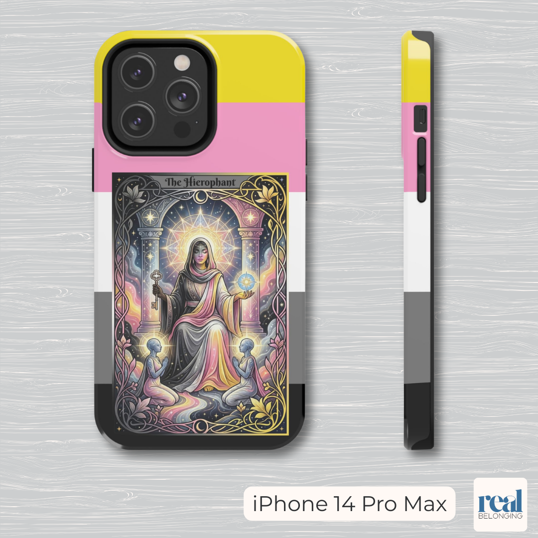 The Hierophant Queerplatonic Tarot Phone Case | LGBTQ+ Pride Major Arcana