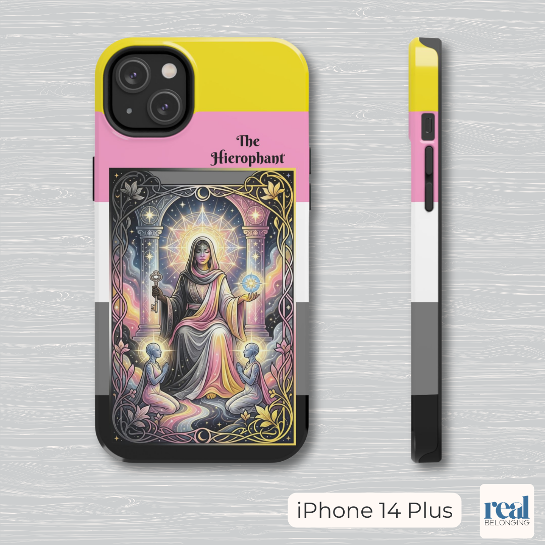 The Hierophant Queerplatonic Tarot Phone Case | LGBTQ+ Pride Major Arcana
