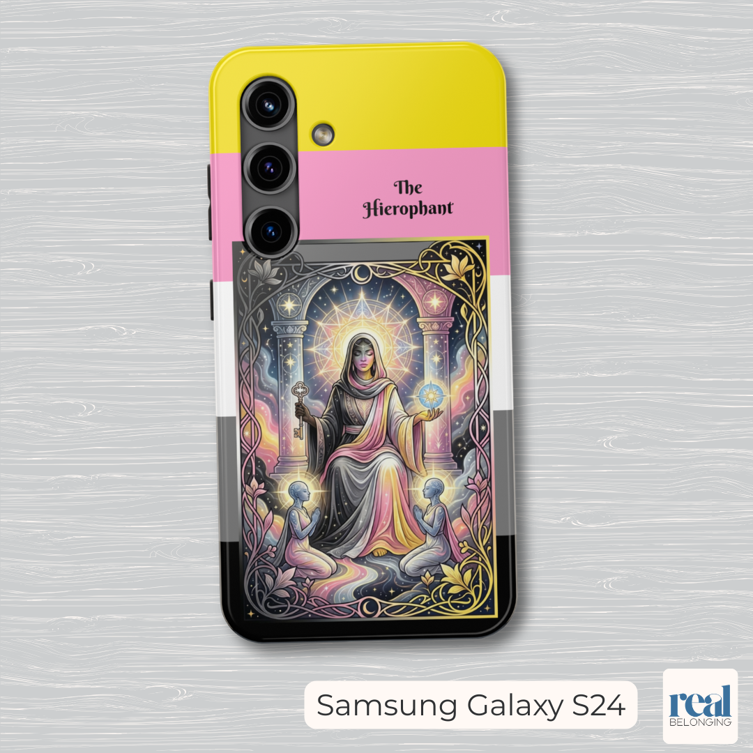 The Hierophant Queerplatonic Tarot Phone Case | LGBTQ+ Pride Major Arcana