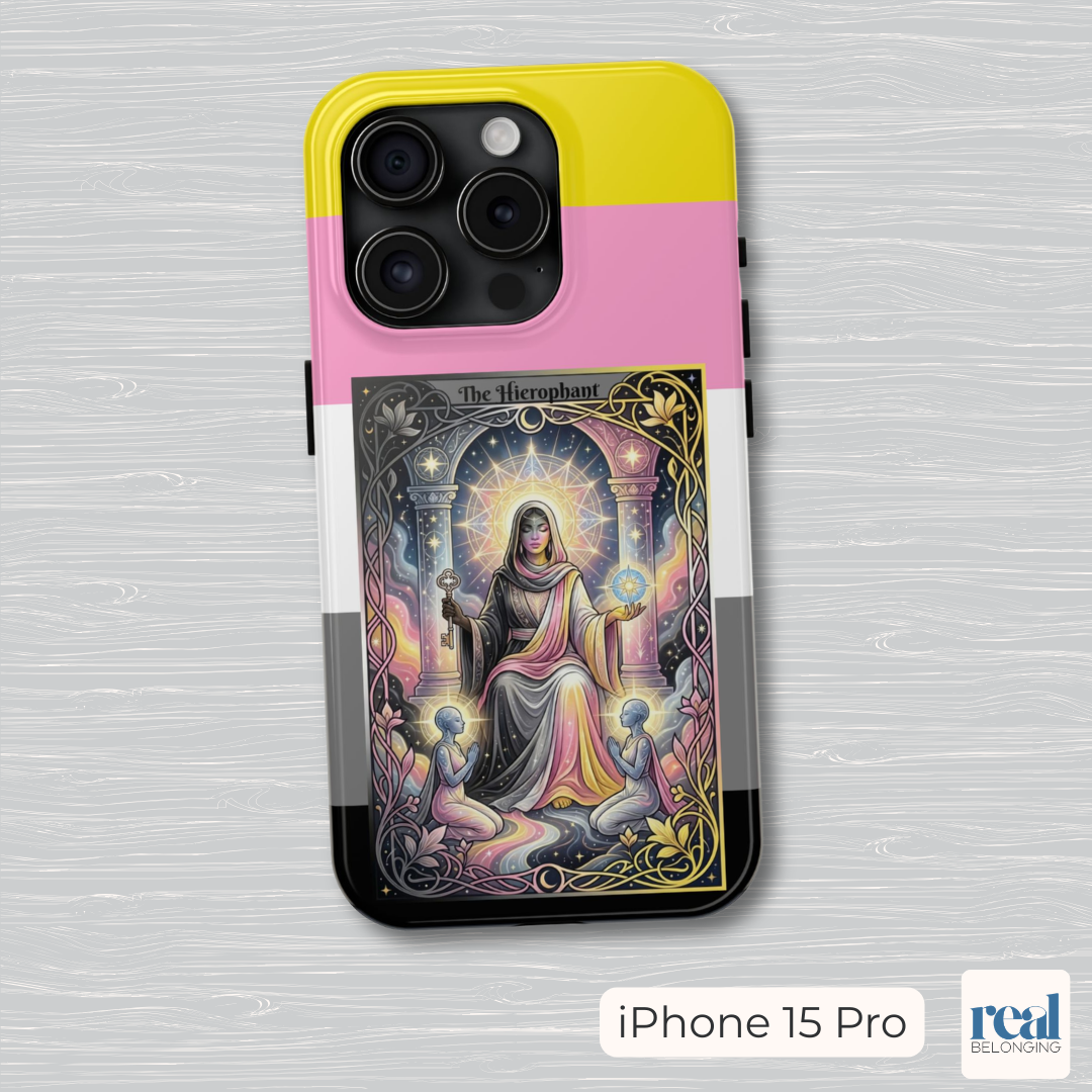 The Hierophant Queerplatonic Tarot Phone Case | LGBTQ+ Pride Major Arcana