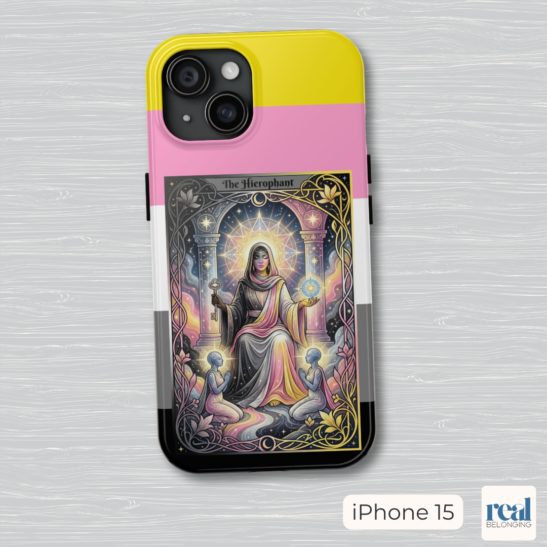 The Hierophant Queerplatonic Tarot Phone Case | LGBTQ+ Pride Major Arcana
