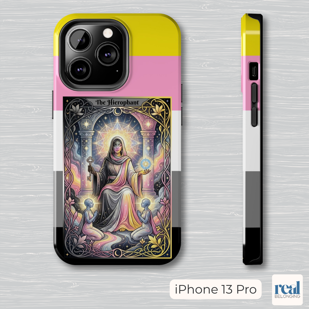 The Hierophant Queerplatonic Tarot Phone Case | LGBTQ+ Pride Major Arcana