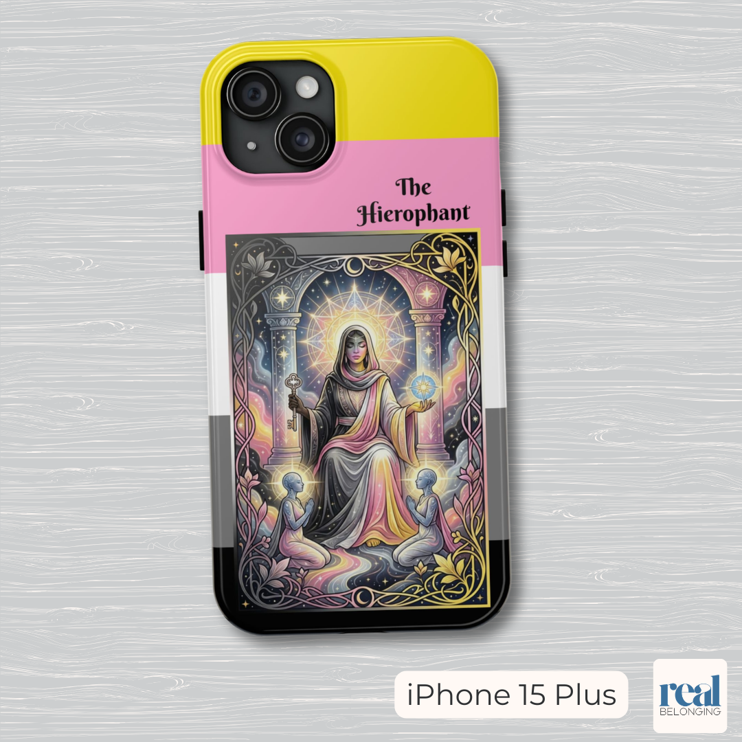 The Hierophant Queerplatonic Tarot Phone Case | LGBTQ+ Pride Major Arcana