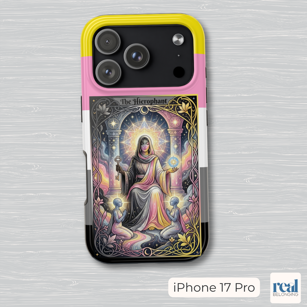 The Hierophant Queerplatonic Tarot Phone Case | LGBTQ+ Pride Major Arcana