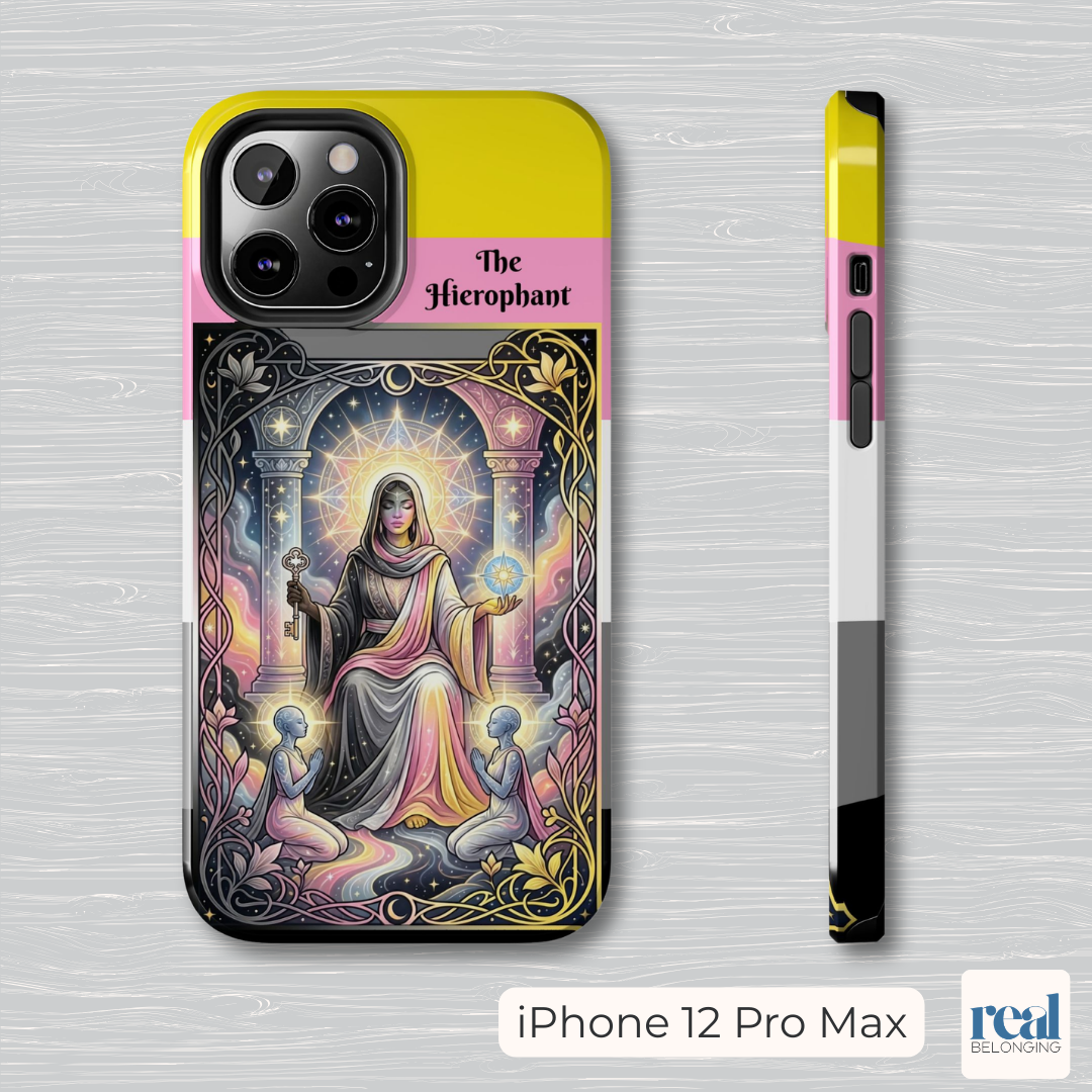 The Hierophant Queerplatonic Tarot Phone Case | LGBTQ+ Pride Major Arcana