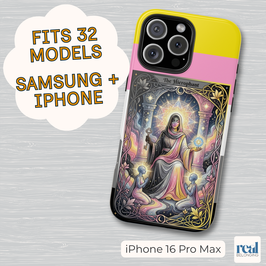 The Hierophant Queerplatonic Tarot Phone Case | LGBTQ+ Pride Major Arcana