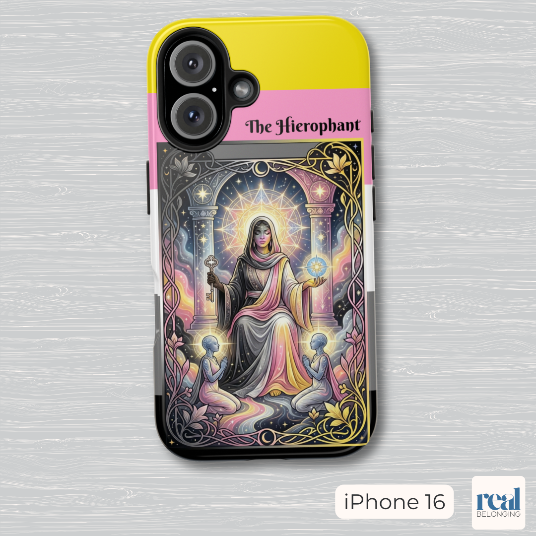 The Hierophant Queerplatonic Tarot Phone Case | LGBTQ+ Pride Major Arcana