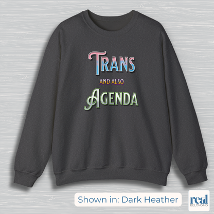 Trans And Also Agenda | Agender Pride Sweatshirt