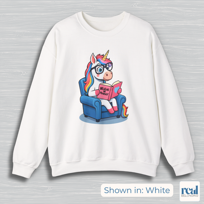 Unicorn Believe in Yourself Reading Sweatshirt