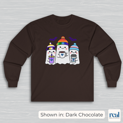 Adorable Queer, Trans, and Non-binary Ghosts Long Sleeve Shirt