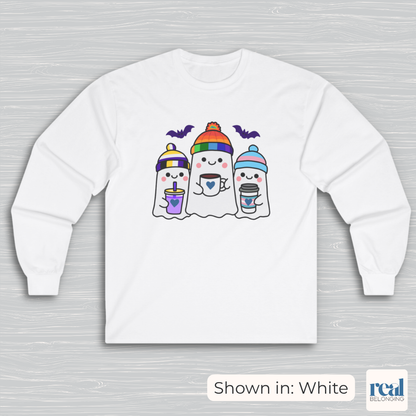 Adorable Queer, Trans, and Non-binary Ghosts Long Sleeve Shirt