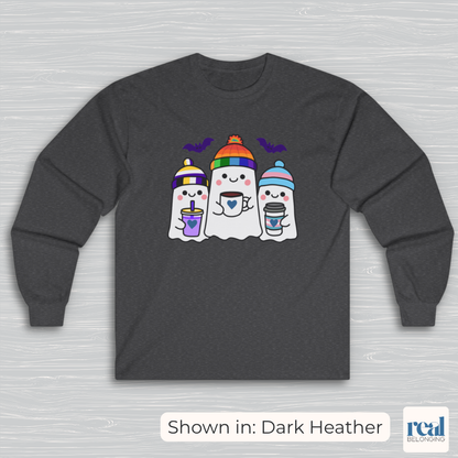 Adorable Queer, Trans, and Non-binary Ghosts Long Sleeve Shirt
