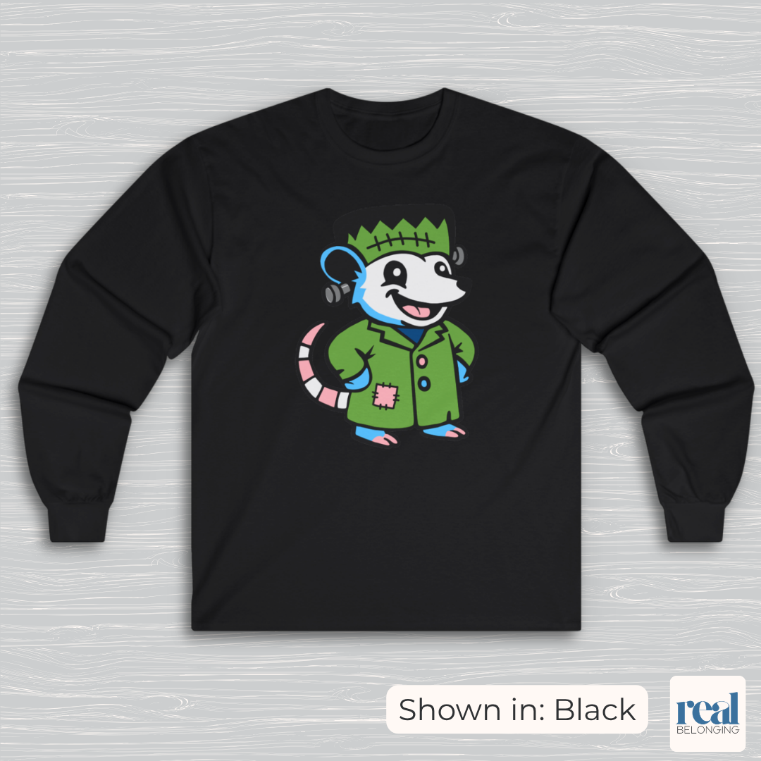Adorable AF Transgender Frankenstein Possum Long Sleeve Shirt