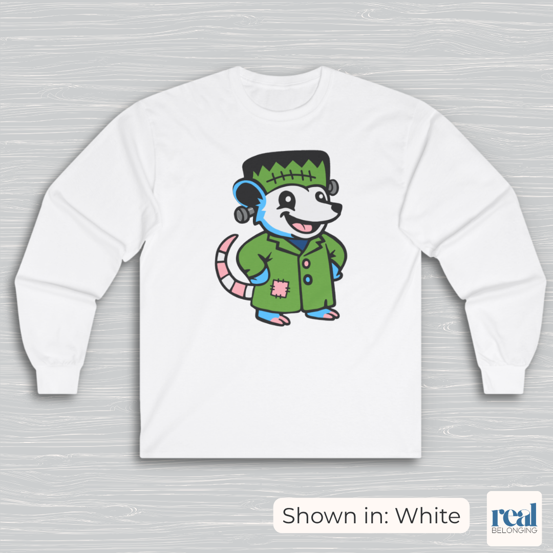Adorable AF Transgender Frankenstein Possum Long Sleeve Shirt