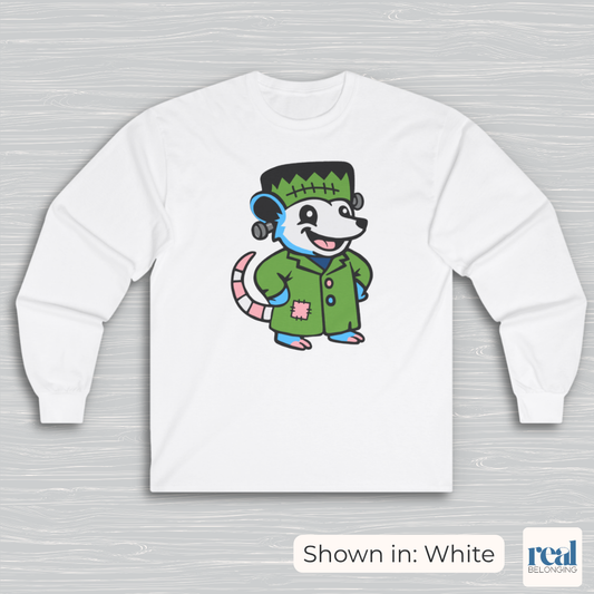 Adorable AF Transgender Frankenstein Possum Long Sleeve Shirt