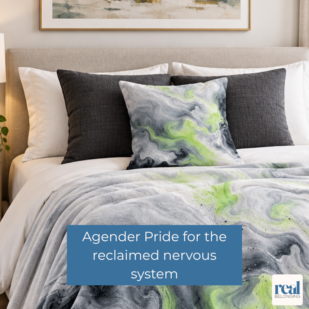 Agender Watercolor Marble Swirl Throw Pillowcase