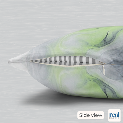 Agender Watercolor Marble Swirl Throw Pillowcase