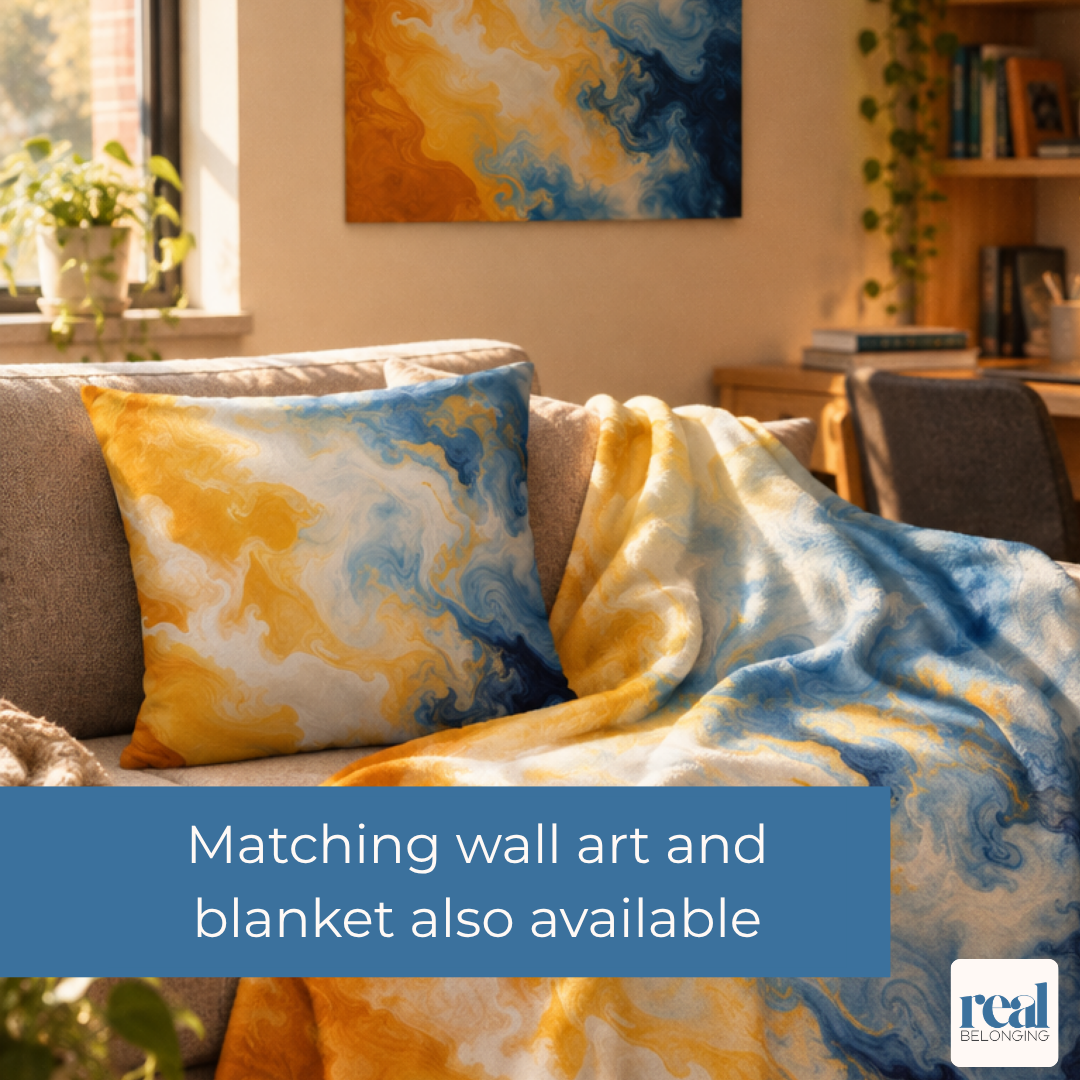 Aroace Watercolor Marble Swirl Throw Pillowcase