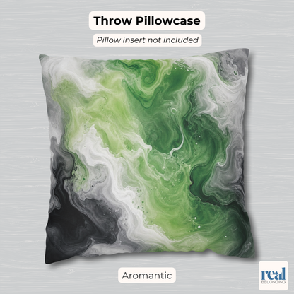 Aromantic Watercolor Marble Swirl Throw Pillowcase
