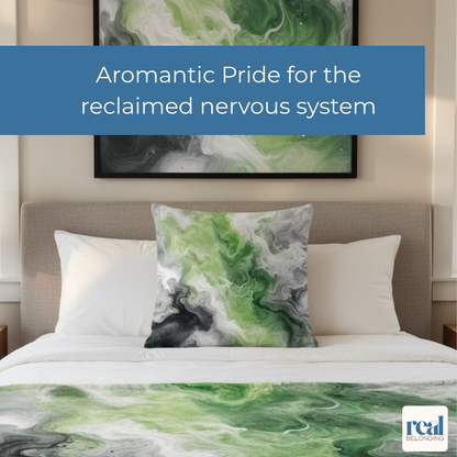 Aromantic Watercolor Marble Swirl Throw Pillowcase
